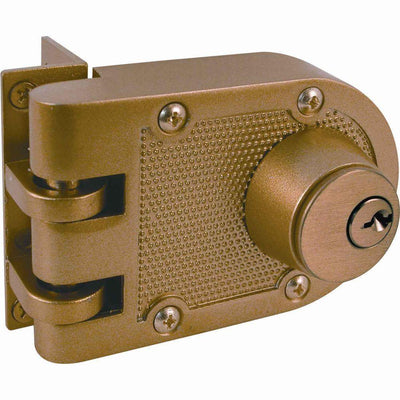 Jimmy-Resistant Deadlock, Diecast, Brass Color, Angle Strike, Double Cylinder - Super Arbor