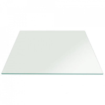 48 in. Clear Square Glass Table Top 1/2 in. Thick Flat Polished Tempered Radius Corners - Super Arbor