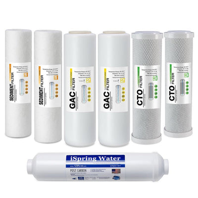 Universal 5-Stage Reverse Osmosis RO Systems 1-Year Supply Replacement Water Filter Cartridge Pack Set - Super Arbor