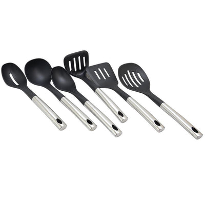 Nylon Set in Black, Kitchen Tools (Set of 6) - Super Arbor