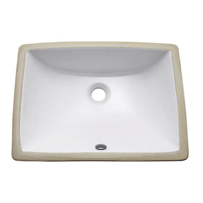 Avanity Undermount Bathroom Sink in White - Super Arbor