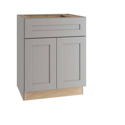 Tremont Assembled 24 x 34.5 x 24 in. Plywood Shaker Base Kitchen Cabinet Soft Close Doors/Drawers in Painted Pearl Gray - Super Arbor