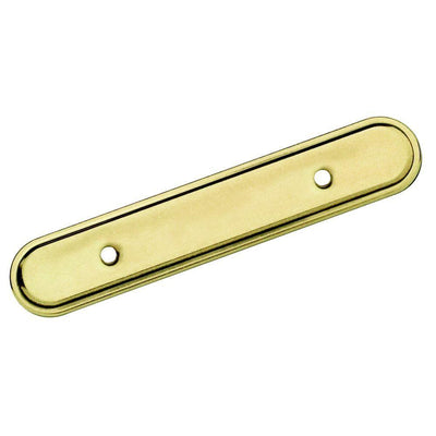 3 in. Center Burnished Brass Pull Backplate - Super Arbor