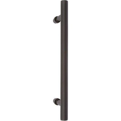 15-3/4 in. Black Barn Door Hardware Round Pull Handle - Super Arbor