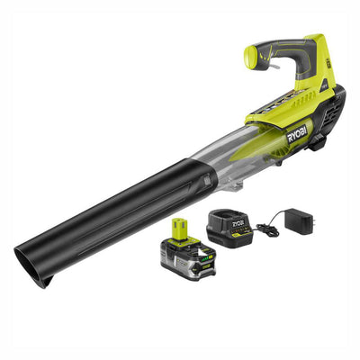RYOBI ONE+ 100 MPH 280 CFM Variable-Speed 18-Volt Lithium-Ion Cordless Jet Fan Leaf Blower 4Ah Battery and Charger Included - Super Arbor