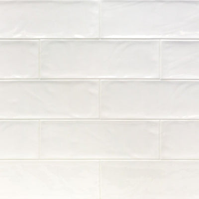 Ivy Hill Tile Pier White 4 in. x 12 in. 6 mm Polished Ceramic Subway Wall Tile (33-Piece) (10.76 sq. ft./Box) - Super Arbor