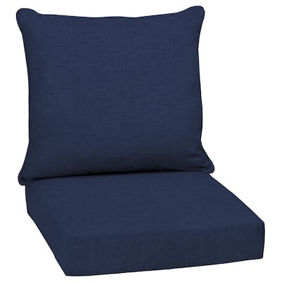 Arden Selections 2-Piece Sapphire Leala Texture Deep Seat Patio Chair Cushion - Super Arbor