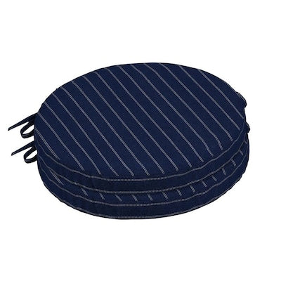 Arden Selections 2-Piece Sailor Blue Ticking Stripe Seat Pad