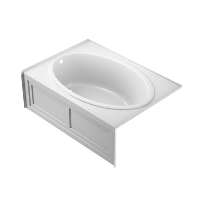 NOVA 60 in. x 42 in. Acrylic Left-Hand Drain Alcove Rectangular Soaking Bathtub in White - Super Arbor