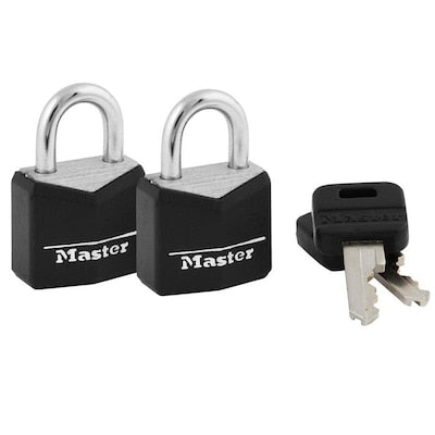 Master Lock 2-Pack 0.88-in Aluminum Keyed Padlock