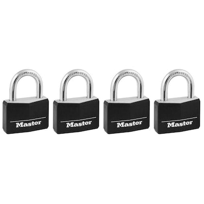 Master Lock 4-Pack 1.78-in Aluminum Keyed Padlock
