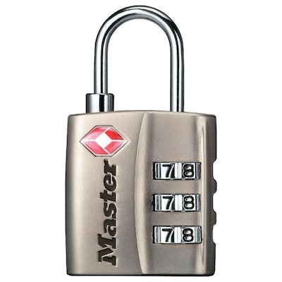 Master Lock 1.218-in Steel Combination Padlock TSA Accepted