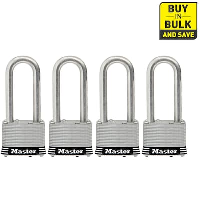 Master Lock 4-Pack 2.078-in Steel Keyed Padlock