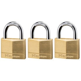 Master Lock 3-Pack 1.55-in Brass Keyed Padlock - Super Arbor