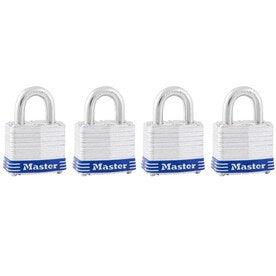 Master Lock 4-Pack 1.56-in Steel Keyed Padlock - Super Arbor