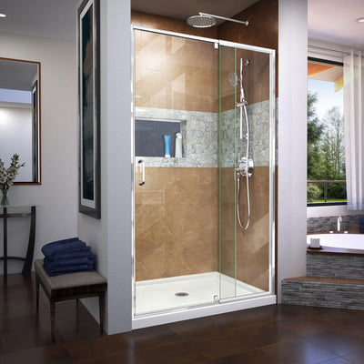 Flex 44 to 48 in. x 72 in. Framed Pivot Shower Door in Chrome - Super Arbor