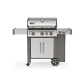 Weber Genesis Ii S-335 Stainless 3 Liquid Propane Gas Grill with 1 Side Burner - Super Arbor