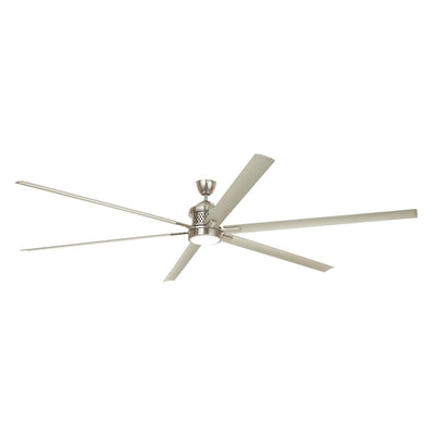 Royalty 120 in. LED Indoor/Outdoor Brushed Nickel Ceiling Fan with Light and Remote Control - Super Arbor
