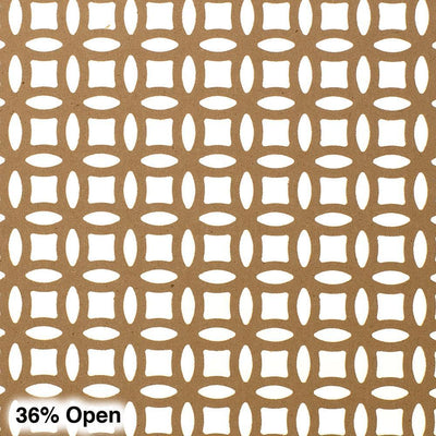 72 in. x 24 in. x 1/8 in. Unfinished Interlocking Circle Decorative Perforated Paintable MDF Screening Panel Insert - Super Arbor