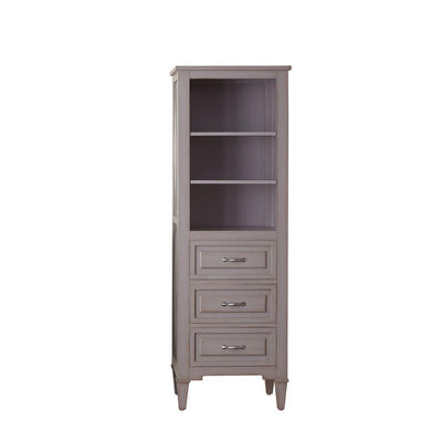 Kelly 22 in. W x 65 in. H x 15 in. D Bathroom Linen Storage Tower Cabinet in Grayish Blue - Super Arbor