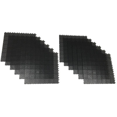 Black Regenerated 22 in. x 22 in. Polypropylene Interlocking Floor Mat System (Set of 12 Tiles) - Super Arbor