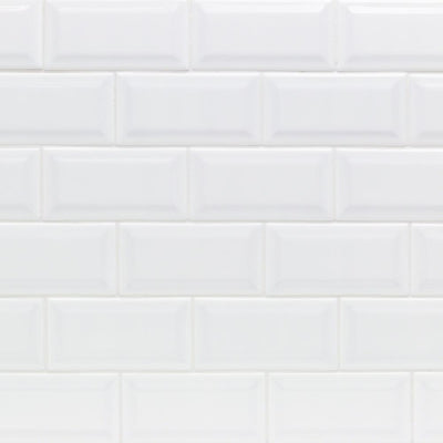 Ivy Hill Tile Essential White Beveled 3 in. x 6 in. x 6mm Polished Ceramic Subway Wall Tile (10.76 sq. ft./case) - Super Arbor