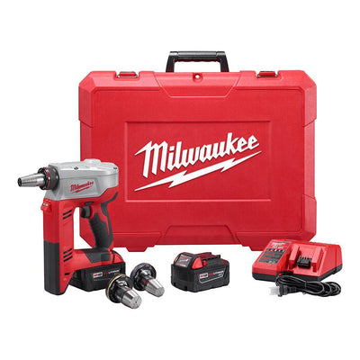 M18 18-Volt Lithium-Ion Cordless 3/8 in. to 1-1/2 in Expansion Tool Kit with 3 Heads, Two 3.0Ah Batteries - Super Arbor