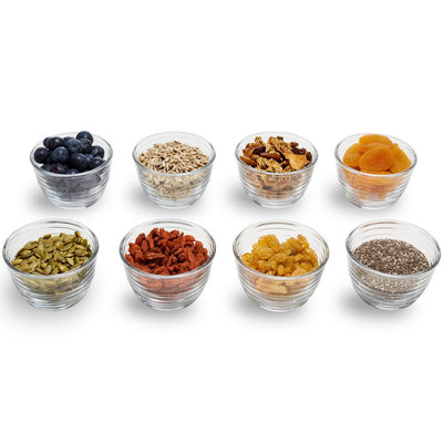 8-piece Small Glass Bowl Set with Lids - Super Arbor