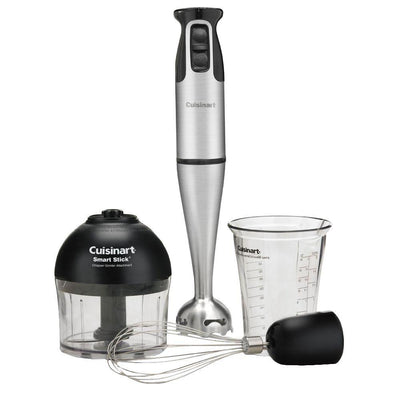 Smart Stick 2-Speed Stainless Steel Immersion Blender with Whisk and Chopper Attachments - Super Arbor