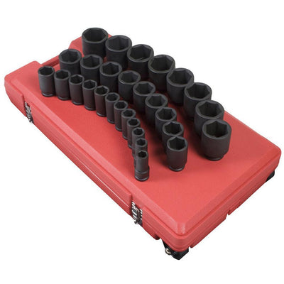 SUNEX TOOLS 3/4 in. Drive Deep Impact Socket Set (29-Piece) - Super Arbor