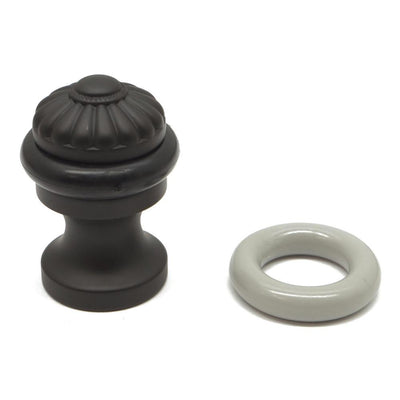 Solid Brass Melon Bullet Floor Door Stop in Oil-Rubbed Bronze - Super Arbor