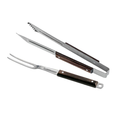 Churrasco Stainless Steel Grill Tongs and Grill Fork - Super Arbor