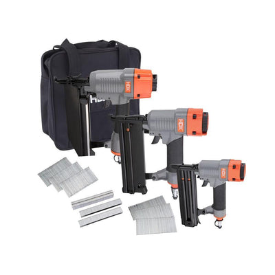 Pneumatic Finishing Nailer Kit with Canvas Bag (3-Piece) - Super Arbor