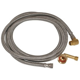 EASTMAN 8-ft L 3/8-in Compression Inlet x 3/8-in Pipe Thread Outlet Braided Stainless Steel Dishwasher Connector - Super Arbor