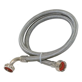 EASTMAN 4-ft L 3/4-in FHT Inlet x 3/4-in Outlet Braided Stainless Steel Washing Machine Fill Hose - Super Arbor