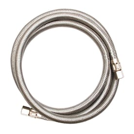 EASTMAN 10-ft L 1/4-in Compression Inlet x 1/4-in Outlet Stainless Steel Ice Maker Connector - Super Arbor
