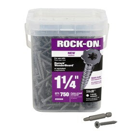 Rock-On #9 x 1-1/4-in Zinc-Plated Star-Drive Interior Cement Board Screws (750-Count) - Super Arbor