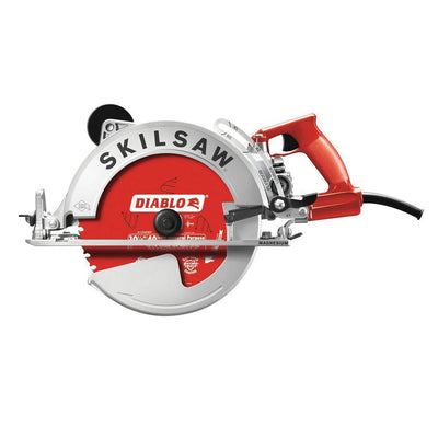 15 Amp Corded Electric 10-1/4 in. Magnesium SAWSQUATCH Worm Drive Circular Saw with 40-Tooth Diablo Carbide Blade - Super Arbor