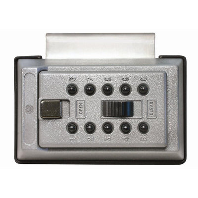 Portable Over-The-Door Mount Box with Pushbutton Combination Lock, Titanium - Super Arbor