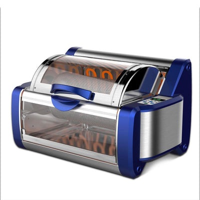 White Digital Countertop Rotisserie & Grill Oven Rotating Kitchen Cooker in Blue - Super Arbor