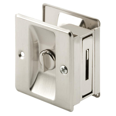 Satin Nickel, Pocket Door Privacy Lock - Super Arbor