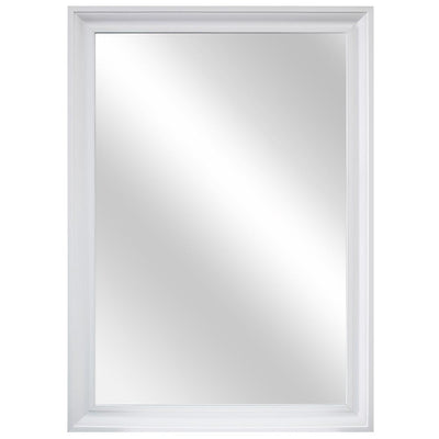 28 in. W x 40 in. H Framed Rectangular Anti-Fog Bathroom Vanity Mirror in White - Super Arbor