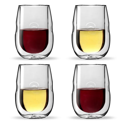 Moderna Artisan Series Double Wall Insulated Wine and Beverage Glasses (Set of 4) - Super Arbor