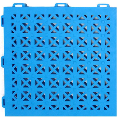 Greatmats StayLock Perforated Blue 12 in. x 12 in. x 0.56 in. PVC Plastic Interlocking Outdoor Floor Tile (Case of 26)