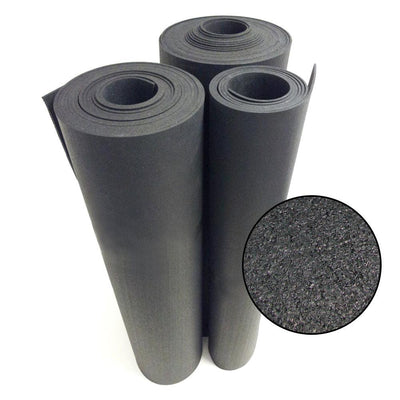 "Recycled Flooring" 1/4 in. x 4 ft. x 4 ft. - Black Rubber Mats