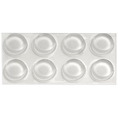 1/2 in. Clear Plastic Self-Adhesive Bumpers (8-Pack) - Super Arbor