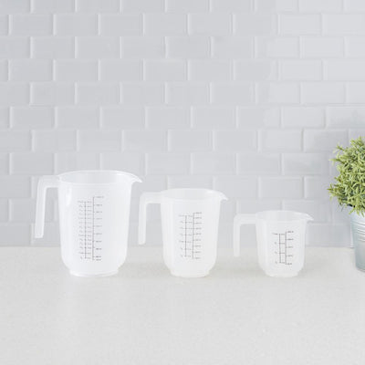 Precise Pour 3-Piece Clear Plastic Measuring Cup Set - Super Arbor