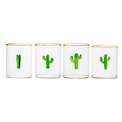 8 oz. Aztec Cactus Tumbler (Set of 4) - Super Arbor