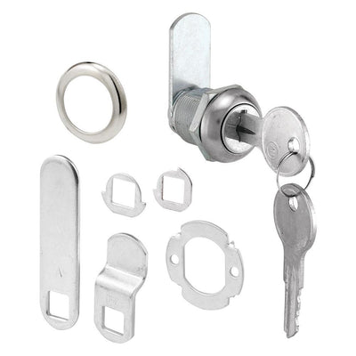 Drawer and Cabinet Lock, 5/8 in., Diecast, Stainless Steel, 5/16 in. Max. Panel - Super Arbor