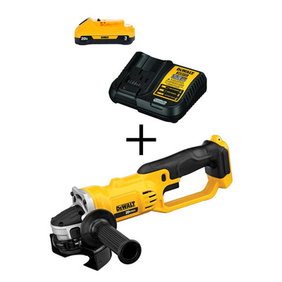 20-Volt MAX Lithium-Ion Cordless 4-1/2 in. Grinder (Tool-Only) with 20-Volt MAX 3.0Ah Battery and Charger - Super Arbor
